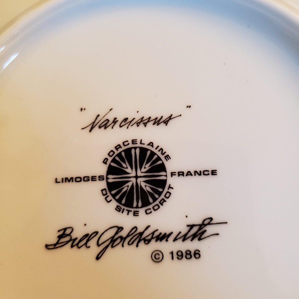 Limoges Narcissus coffee cup and saucer - Picture 3 of 4